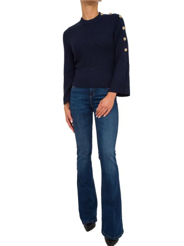 Женский свитер LIU JO MAGLIA CHIUSA M/L SPACCHI BLU