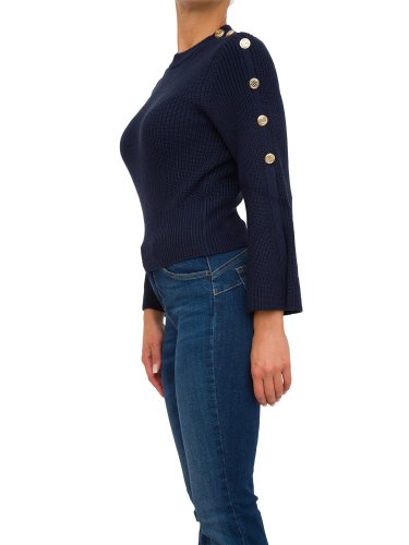 Женский свитер LIU JO MAGLIA CHIUSA M/L SPACCHI BLU