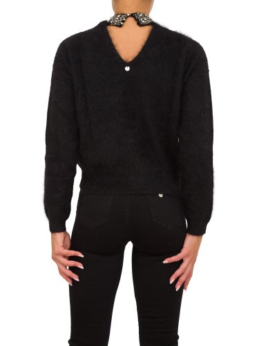 Жіночий светр LIU JO MAGLIA CHIUSA M/L RICAMO NERO