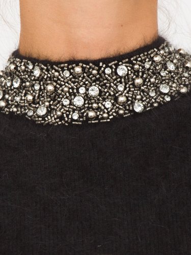 Жіночий светр LIU JO MAGLIA CHIUSA M/L RICAMO NERO