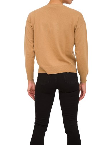 Женский свитер LIU JO ECS MAGLIA CHIUSA M/L LOGO CAMMELLO