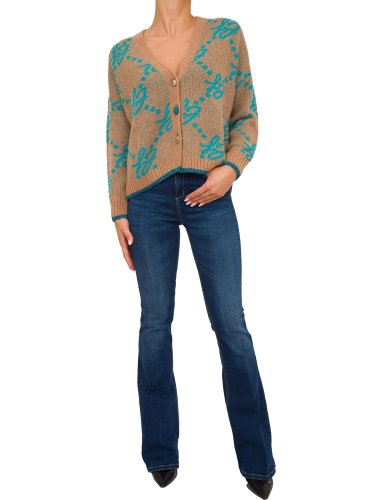 Жіночий кардиган LIU JO  MAGLIA APERTA M/L BRAND LOVERS CAMMELLO
