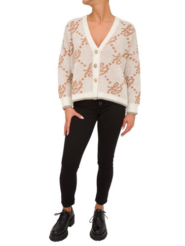 Женский кардиган LIU JO MAGLIA APERTA M/L BRAND LOVERS AVORIO
