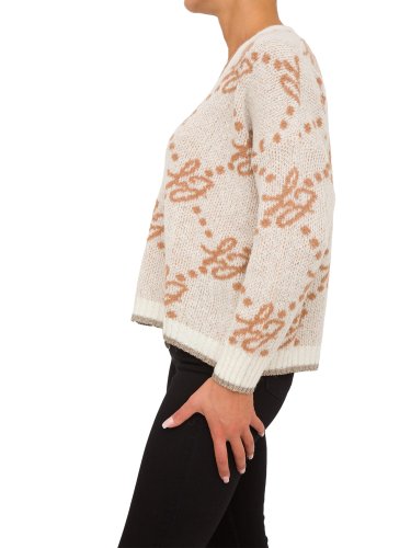Женский кардиган LIU JO MAGLIA APERTA M/L BRAND LOVERS AVORIO