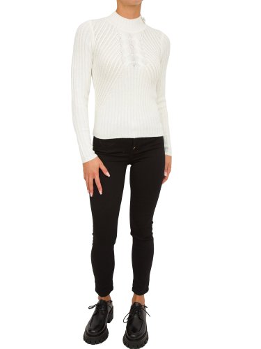 Жіночий светр LIU JO MAGLIA CHIUSA M/L DOLCEVITA BIANCO