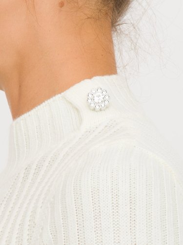 Жіночий светр LIU JO MAGLIA CHIUSA M/L DOLCEVITA BIANCO