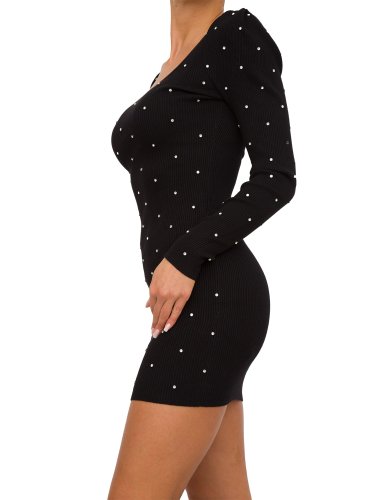 Женское платье LIU JO ECS ABITO MAGLIA M/L CASTONI NERO