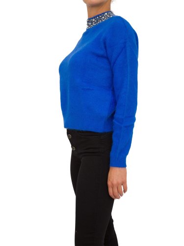 Жіночий светр LIU JO MAGLIA CHIUSA M/L RICAMO BLU