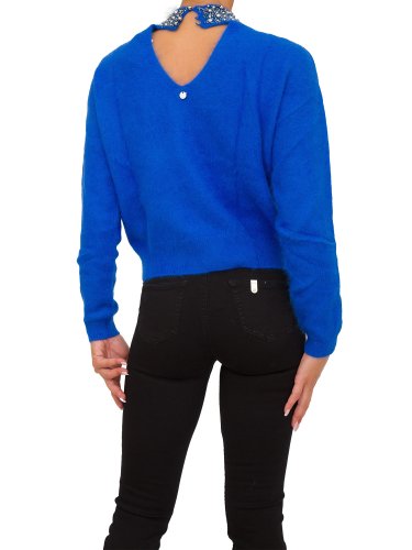 Жіночий светр LIU JO MAGLIA CHIUSA M/L RICAMO BLU
