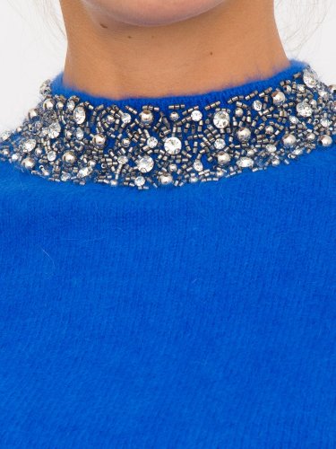 Жіночий светр LIU JO MAGLIA CHIUSA M/L RICAMO BLU