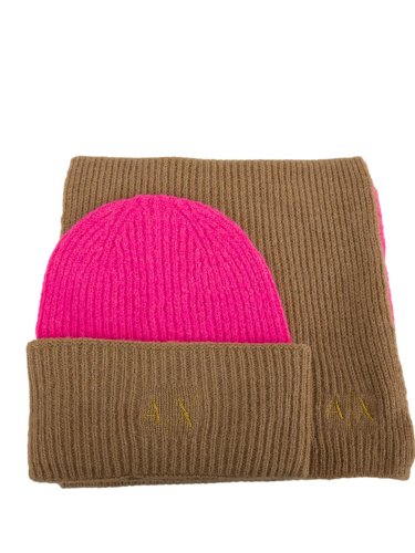 Женская шапка ARMANI EXCHANGE WOMAN'S SET SCARF AN ROSA