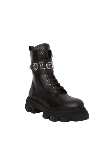 Женские сапоги и ботинки PHILIPP PLEIN  BOOTS MID FLAT NERO