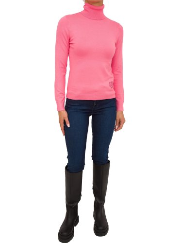 Женский свитер LIU JO ECS MAGLIA M/L DVITA COLORLOGO ROSA