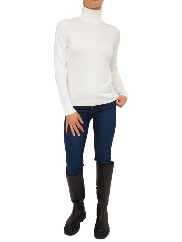 Жіночий светр LIU JO ECS MAGLIA M/L DVITA COLORLOGO BIANCO