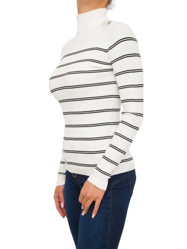 Жіночий светр LIU JO ECS MAGLIA CHIUSA M/L DOLCEVIT BIANCO