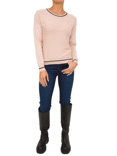 Женский свитер LIU JO ECS MAGLIA CHIUSA M/L ROSA