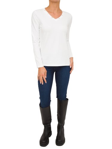 Женская футболка LIU JO ECS T-SHIRT  M/L BIANCO