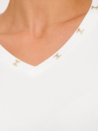 Женская футболка LIU JO ECS T-SHIRT  M/L BIANCO