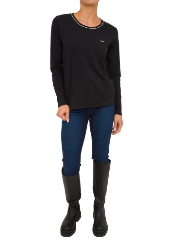 Жіноча футболка LIU JO ECS T-SHIRT  M/L NERO
