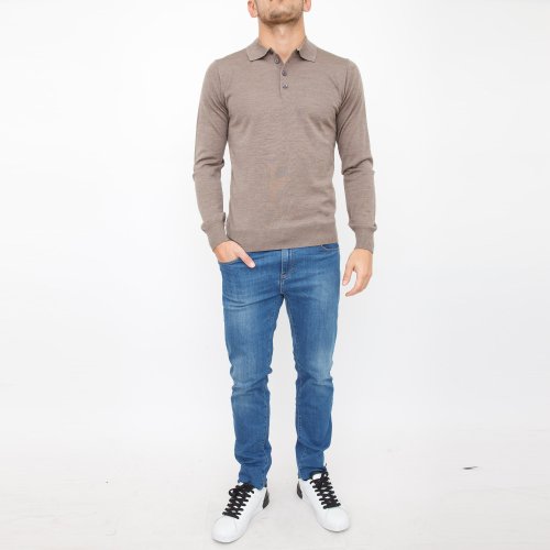 Чоловіче поло EMPORIO ARMANI KNIT POLO TORTORA