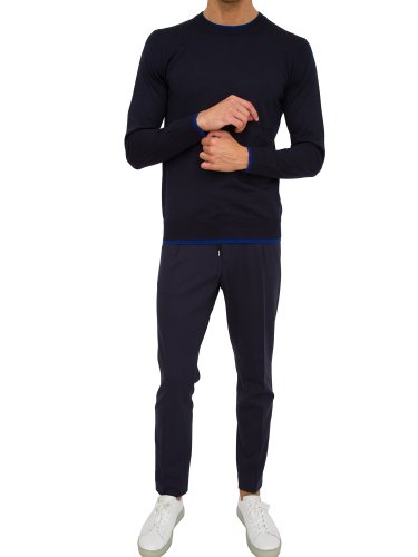 Чоловічий светр PAOLO PECORA Maglia Girocollo BLU
