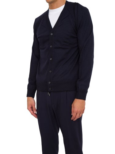 Мужской кардиган PAOLO PECORA Maglia Cardigan BLU