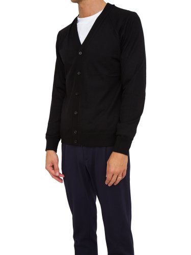 Мужской кардиган PAOLO PECORA Maglia Cardigan NERO