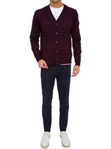 Мужской кардиган PAOLO PECORA Maglia Cardigan BORDEAUX