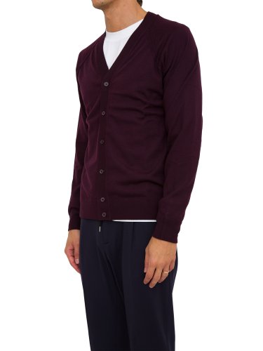 Мужской кардиган PAOLO PECORA Maglia Cardigan BORDEAUX