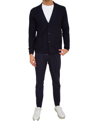 Чоловічий кардиган PAOLO PECORA Maglia Cardigan BLU