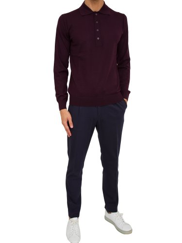 Чоловіче поло PAOLO PECORA Maglia A Polo BORDEAUX