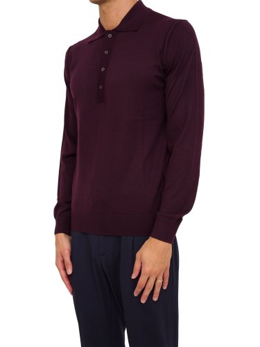 Чоловіче поло PAOLO PECORA Maglia A Polo BORDEAUX