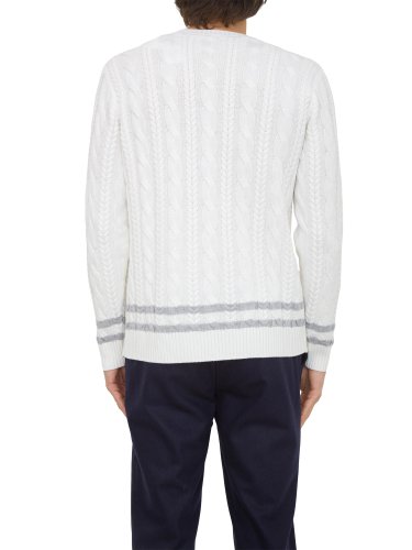 Мужской свитер ELEVENTY ROUND NECK SWEATER BIANCO