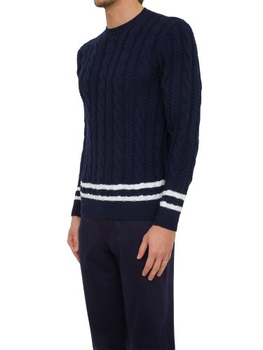 Чоловічий светр ELEVENTY  ROUND NECK SWEATER BLU