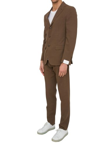Мужской классический костюм ELEVENTY SINGLE BREASTED SUIT PENCES PANTS MARRONE