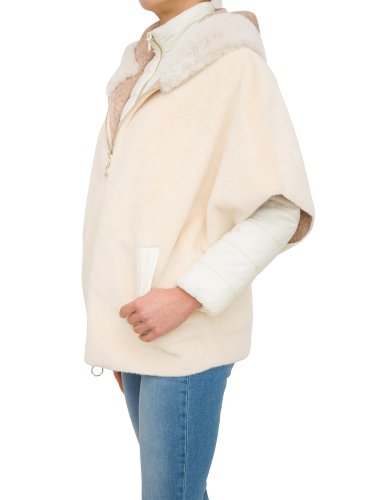 Женская зимняя куртка NENETTE CAPPA ECOPELLICCIA REVERSIBILE + PIUMINO AVORIO