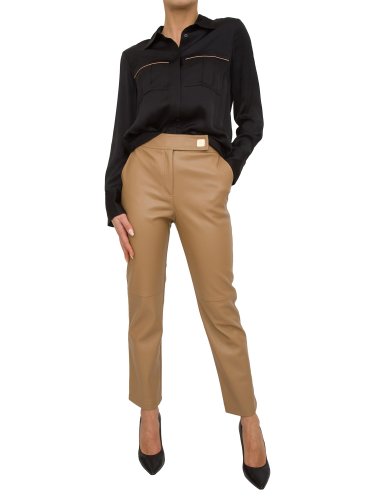 Жіноча сорочка з довгим рукавом NENETTE BLUSA M C/BOTTONI MANICHE LUNGHE RASO VISCOSA MANO FLUIDA NERO