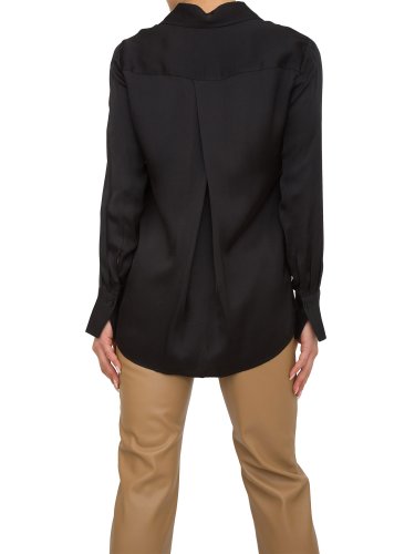 Жіноча сорочка з довгим рукавом NENETTE BLUSA M C/BOTTONI MANICHE LUNGHE RASO VISCOSA MANO FLUIDA NERO