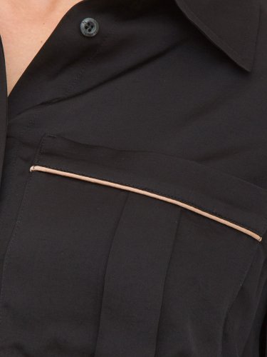 Жіноча сорочка з довгим рукавом NENETTE BLUSA M C/BOTTONI MANICHE LUNGHE RASO VISCOSA MANO FLUIDA NERO