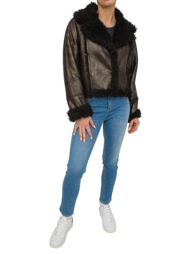 Женское пальто NENETTE CAPPOTTO CORTO ECOMONTONE NERO