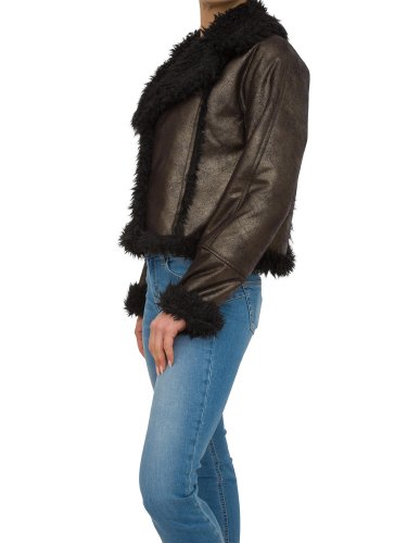Женское пальто NENETTE CAPPOTTO CORTO ECOMONTONE NERO