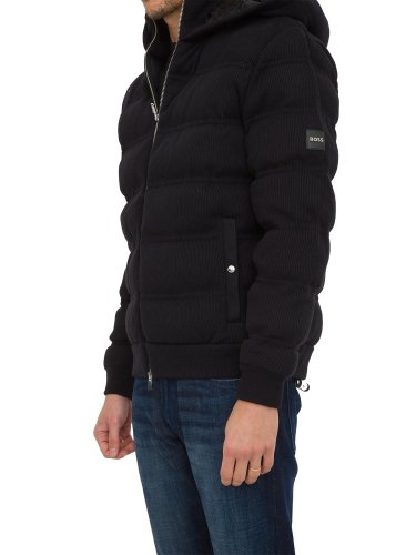 Мужская куртка BOSS Knitwear NERO