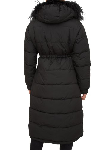 Женская зимняя куртка TWIN-SET IMBOTTITO LUNGO C/BORDO PIUME NERO