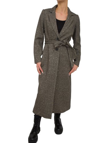 Женское пальто TWIN-SET CAPPOTTO LUNGO C/CINTURA BICOLOR