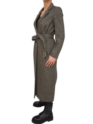 Женское пальто TWIN-SET CAPPOTTO LUNGO C/CINTURA BICOLOR