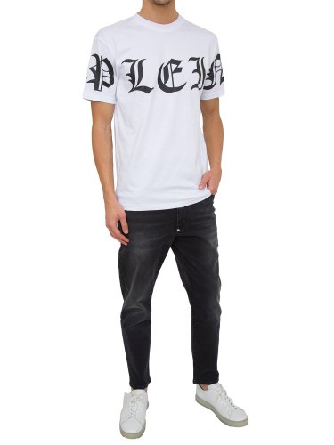 Чоловіча футболка PHILIPP PLEIN T-SHIRT ROUND NECK SS BIANCO