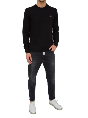 Чоловічий светр PHILIPP PLEIN PULLOVER ROUND NECK LS NERO