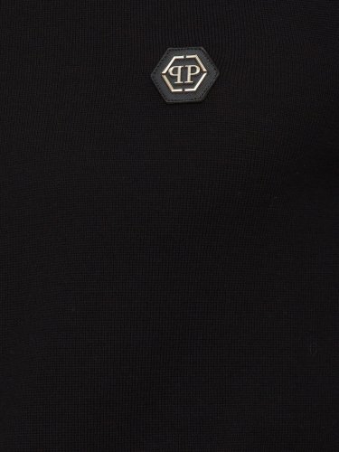 Чоловічий светр PHILIPP PLEIN PULLOVER ROUND NECK LS NERO