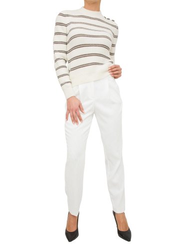 Женские повседневные брюки NENETTE PANTALONE REGULAR VELLUTO ROCCIATORE BIANCO