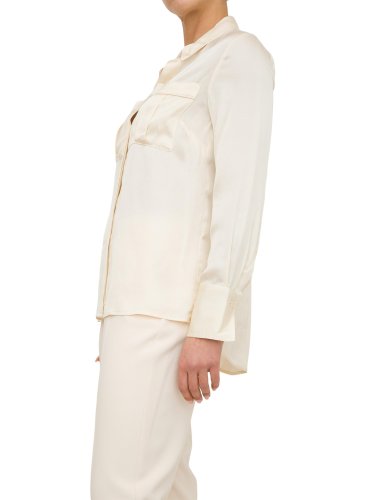 Женская рубашка с длинным рукавом NENETTE BLUSA M C/BOTTONI MANICHE LUNGHE RASO VISCOSA MANO FLUIDA AVORIO